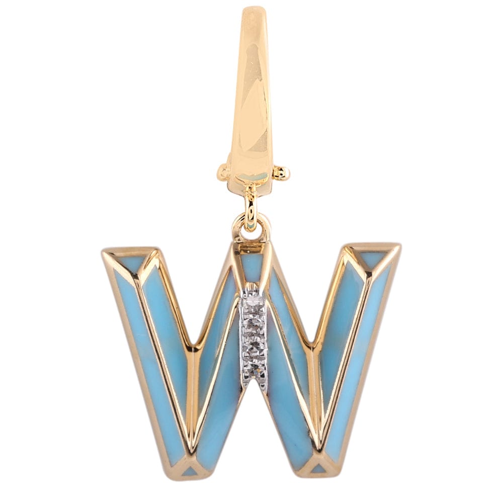 Luxury Promise Ceramic Alphabet charm RDCH0031RB-W RDCH0031RB-W