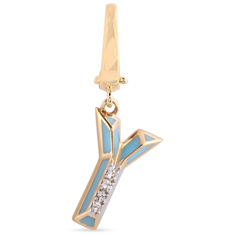 Luxury Promise Ceramic Alphabet charm RDCH0031RB-Y RDCH0031RB-Y