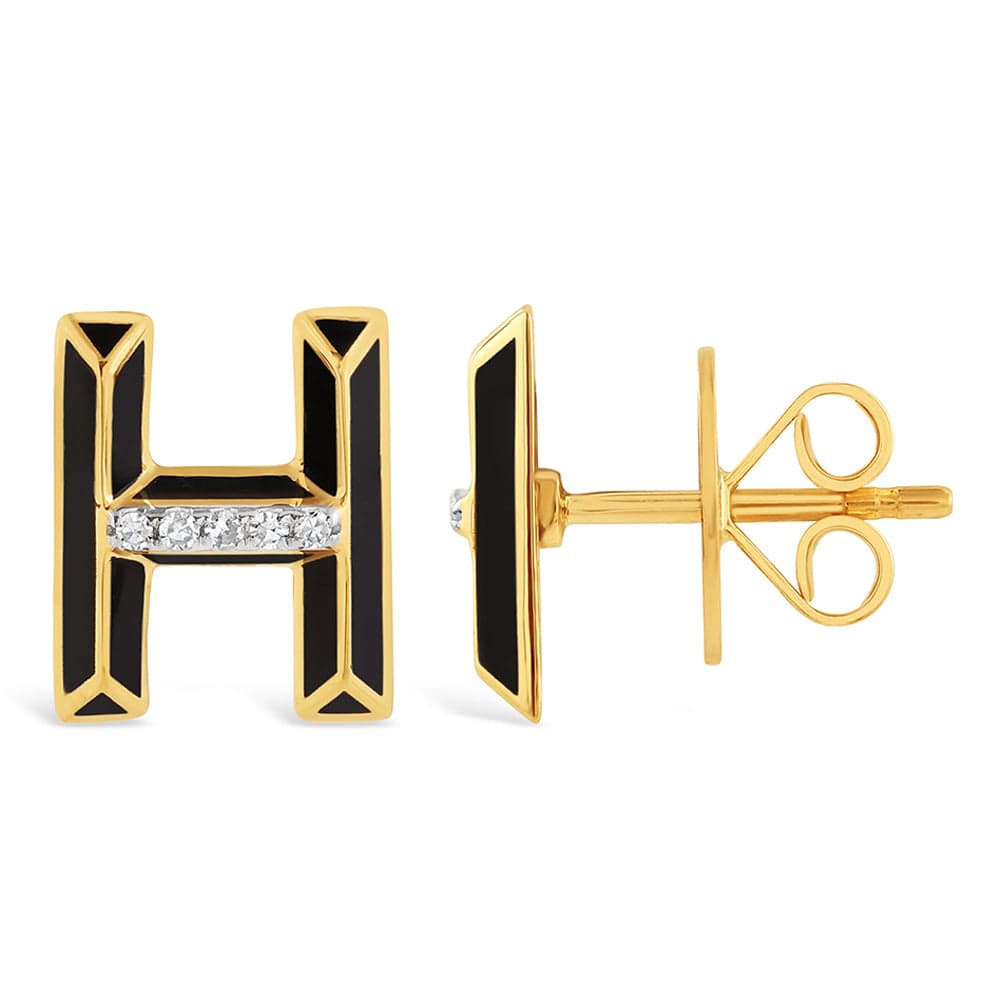 Luxury Promise Ceramic alphabet stud RDE00048PB-H RDE00048PB-H