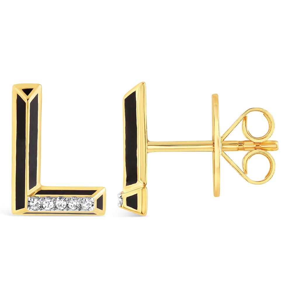 Luxury Promise Ceramic alphabet stud RDE00048PB-L RDE00048PB-L