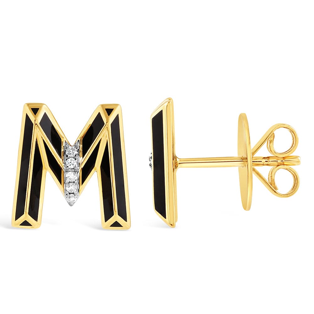 Luxury Promise Ceramic alphabet stud RDE00048PB-M RDE00048PB-M