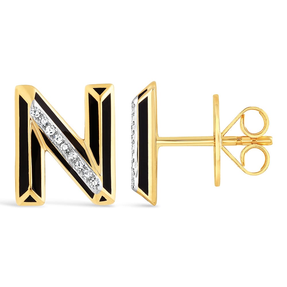 Luxury Promise Ceramic alphabet stud RDE00048PB-N