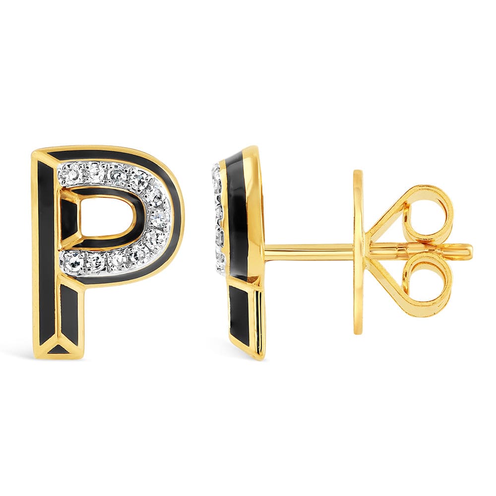 Luxury Promise Ceramic alphabet stud RDE00048PB-P RDE00048PB-P