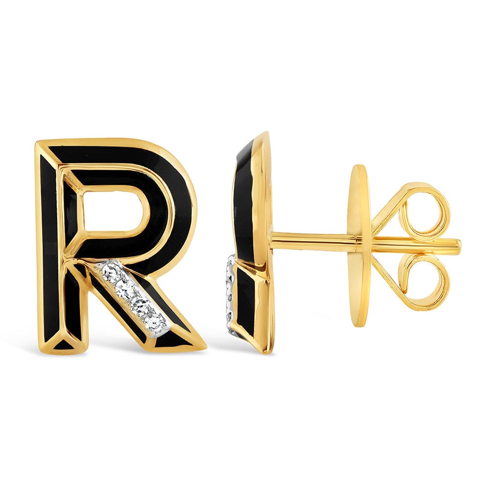 Luxury Promise Ceramic alphabet stud RDE00048PB-R RDE00048PB-R