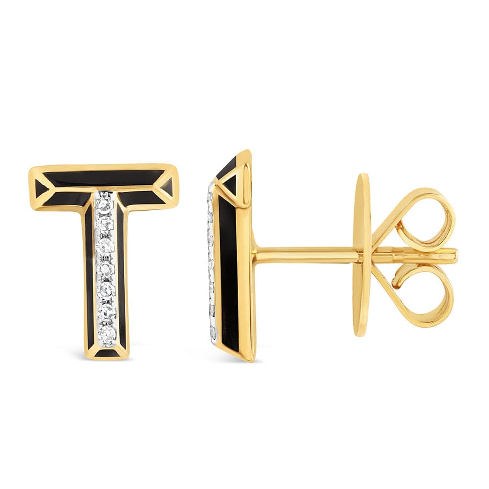 Luxury Promise Ceramic alphabet stud RDE00048PB-T RDE00048PB-T