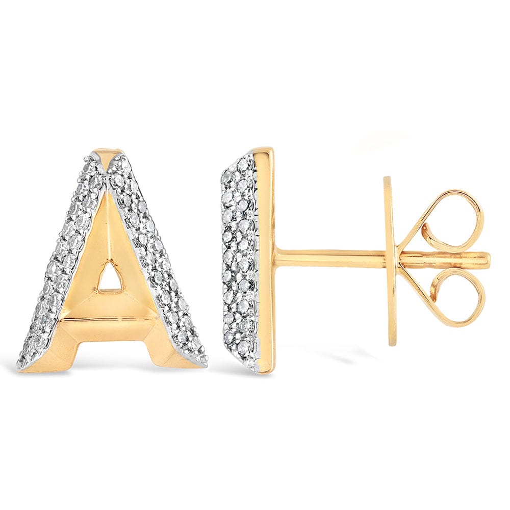 Luxury Promise Gold alphabet stud RDE00047-A RDE00047-A