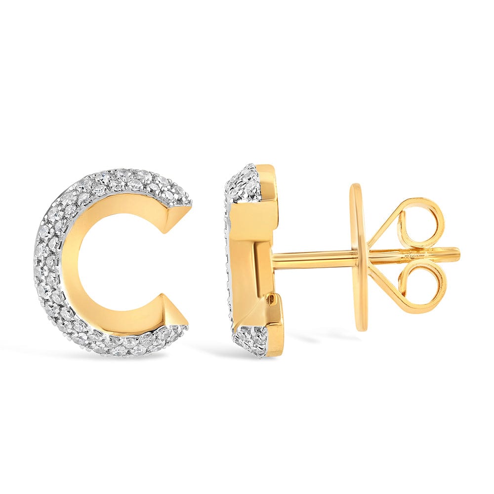 Luxury Promise Gold alphabet stud RDE00047-C RDE00047-C