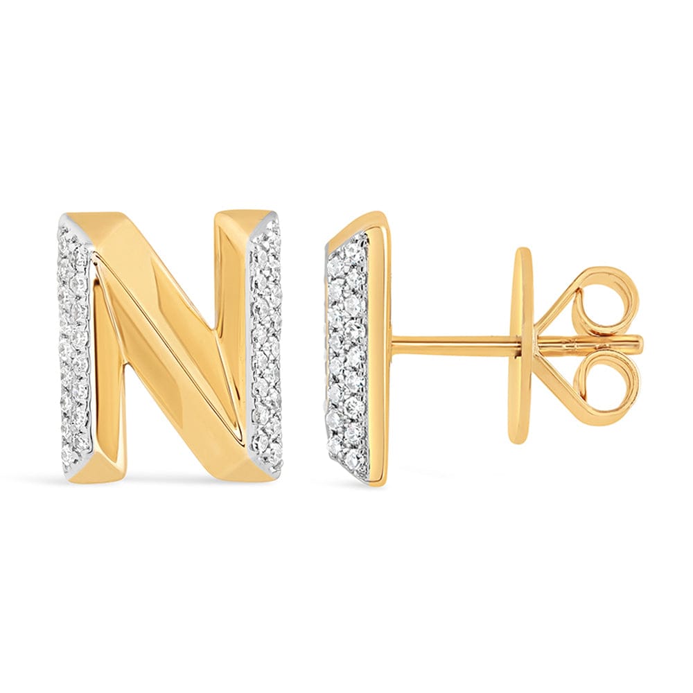 Luxury Promise Gold alphabet stud RDE00047-N RDE00047-N