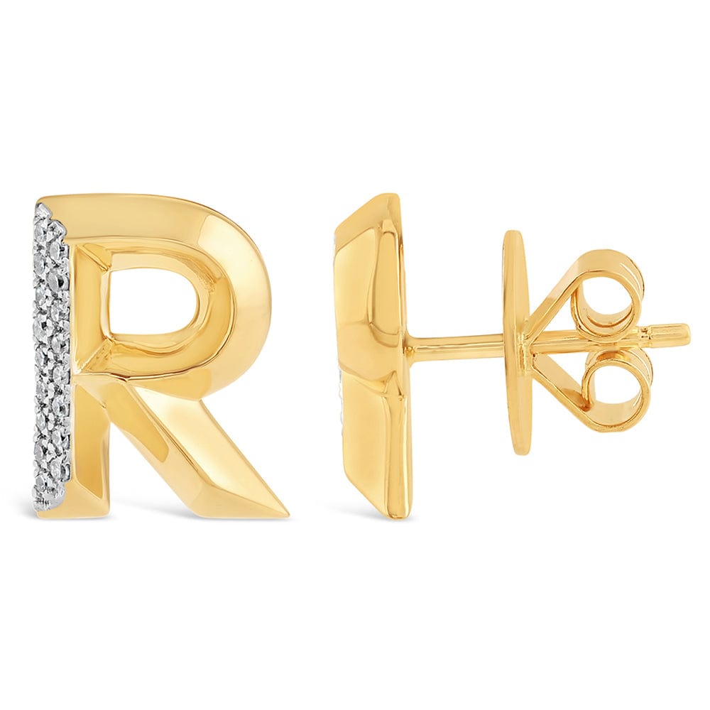 Luxury Promise Gold alphabet stud RDE00047-R RDE00047-R