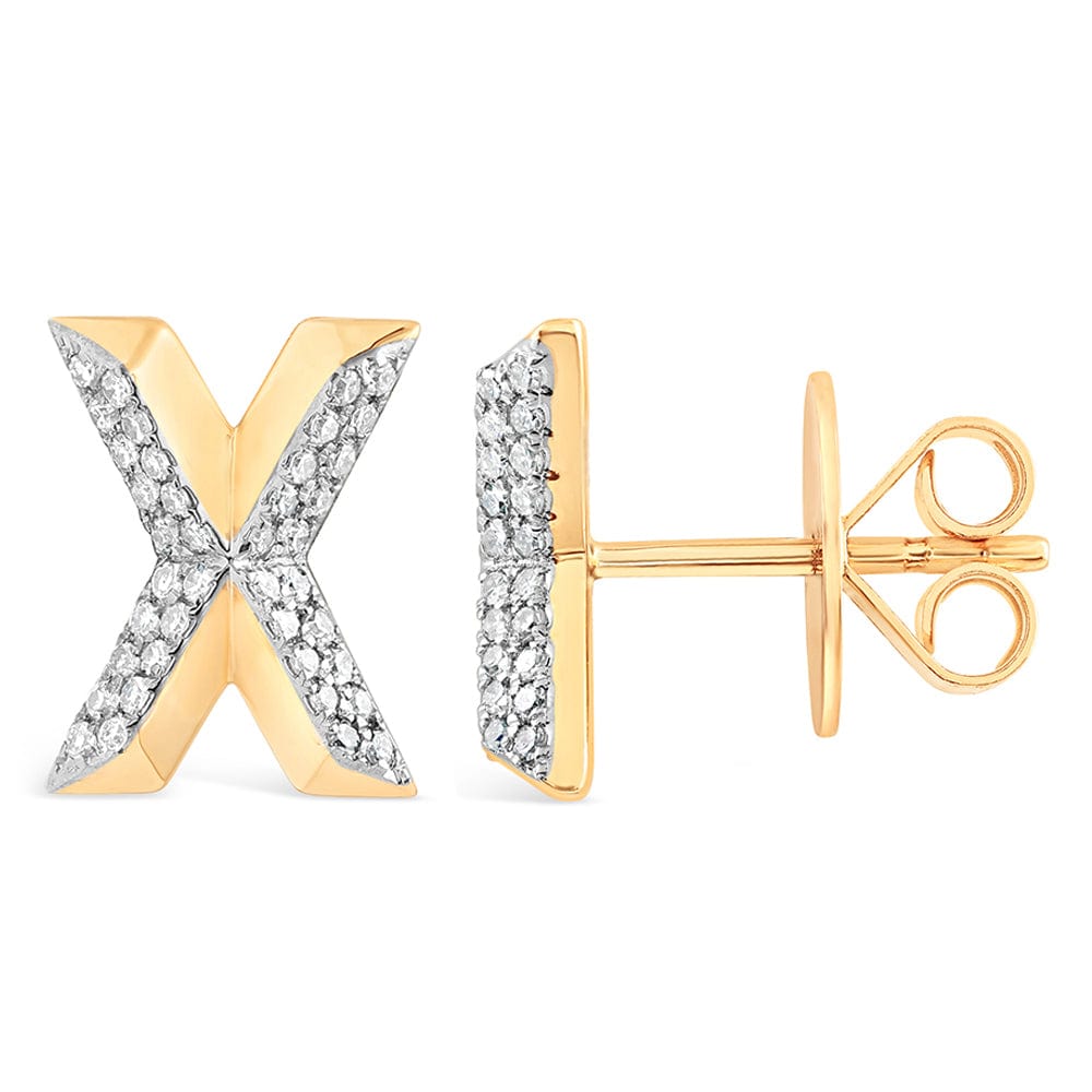 Luxury Promise Gold alphabet stud RDE00047-X RDE00047-X