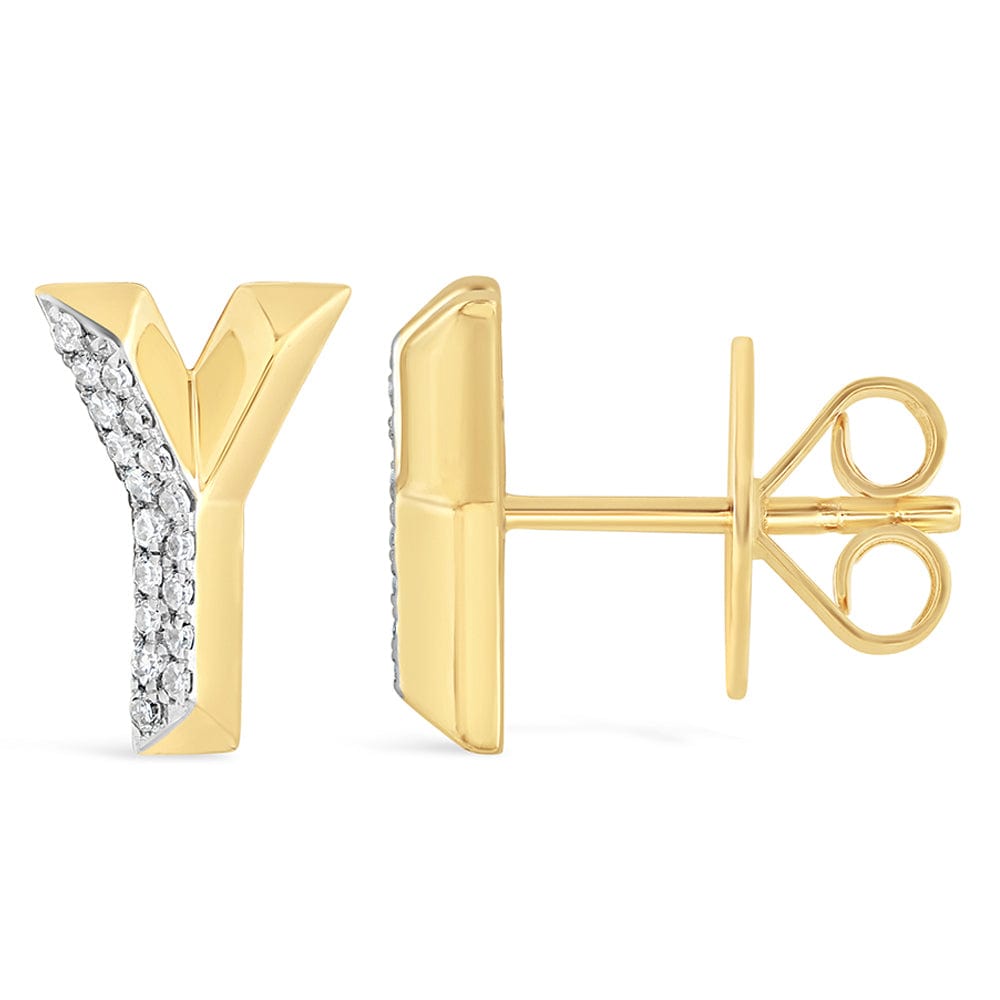 Luxury Promise Gold alphabet stud RDE00047-Y RDE00047-Y