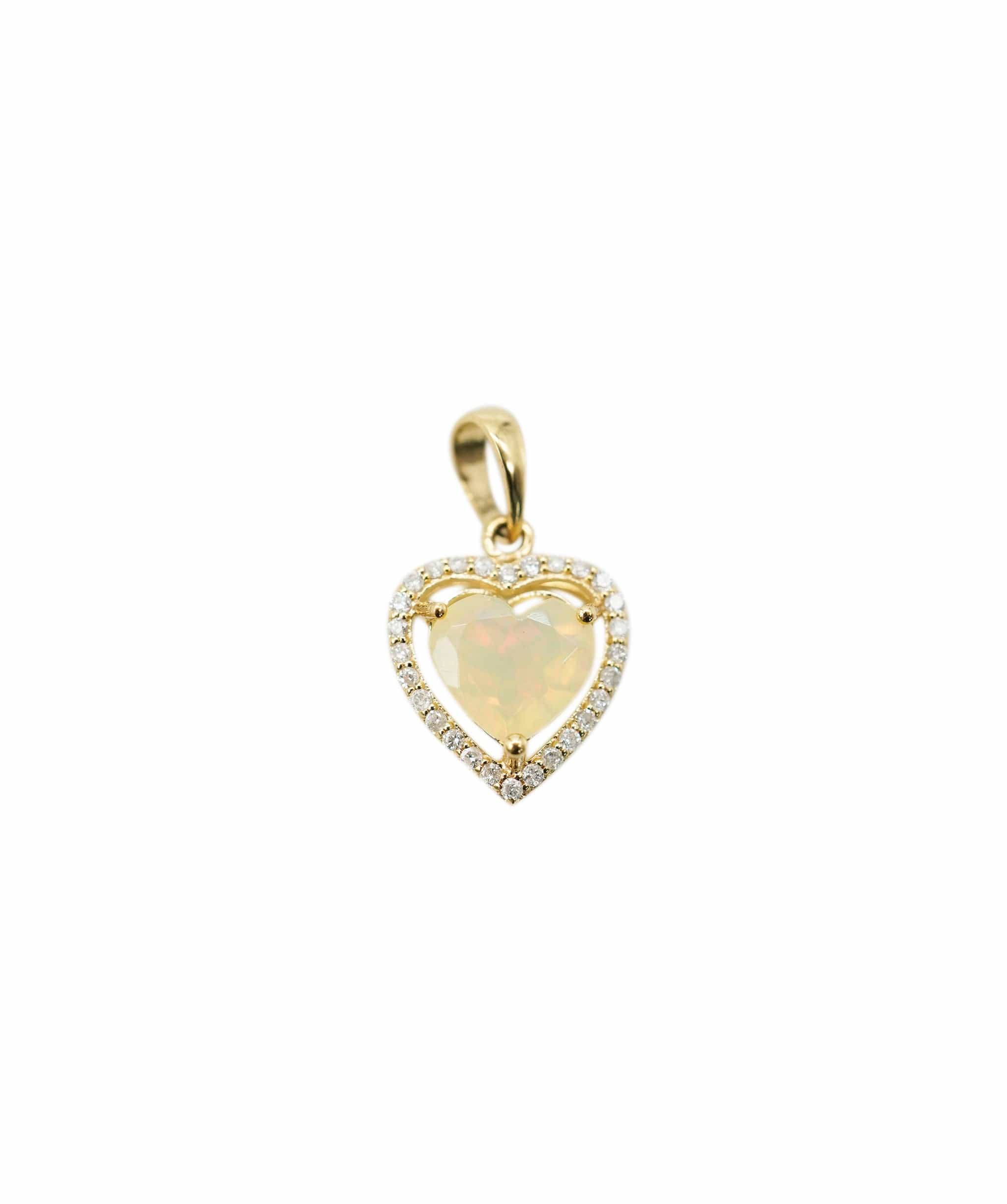 Luxury Promise Opal heart pedant 1ct  DXBV0039