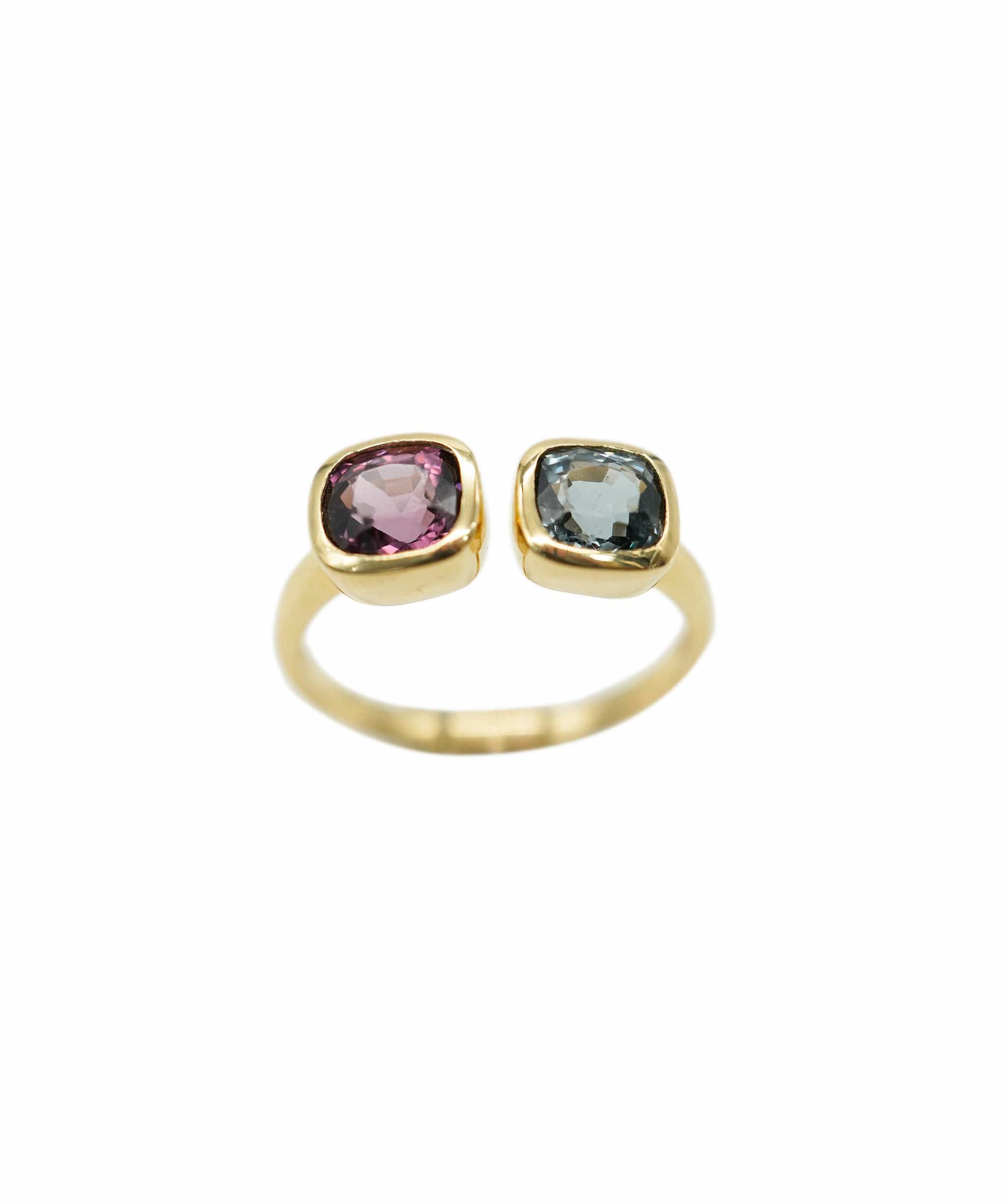 Luxury Promise Purple and blue spinel duo ring 33626 - AJC0751