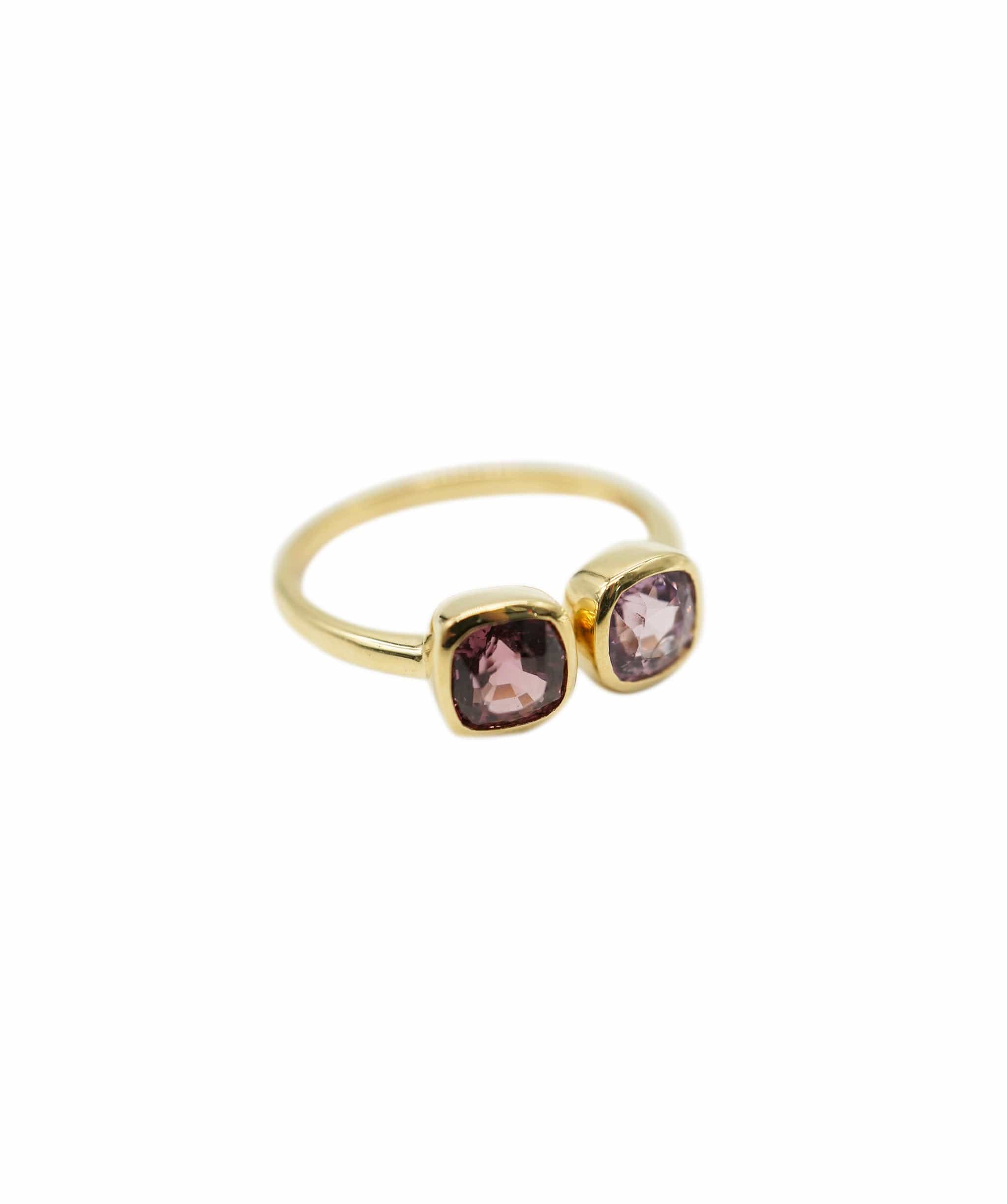 Luxury Promise PURPLE AND LAVENDER SPINEL DUO RING YG - AJC0752