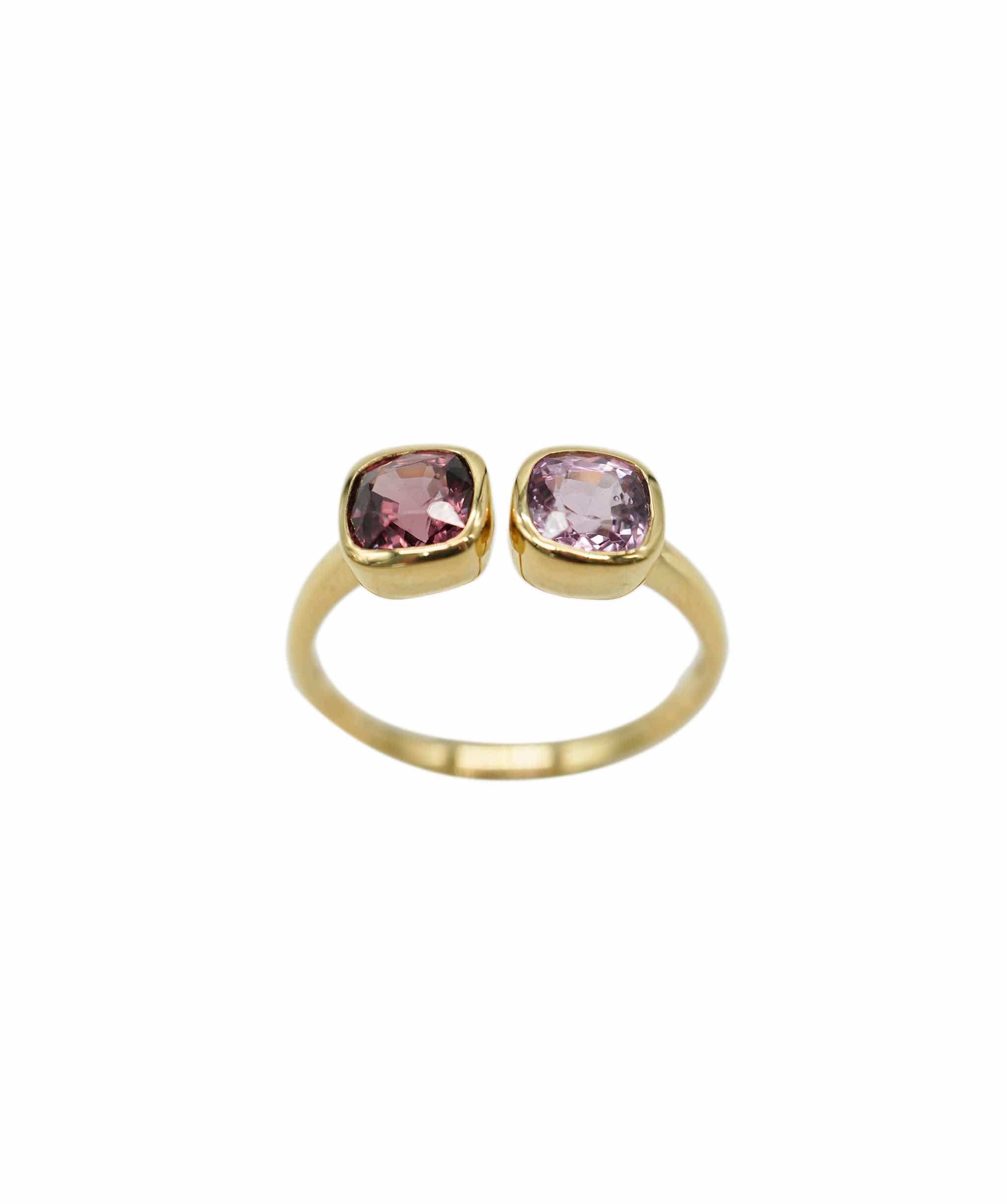 Luxury Promise PURPLE AND LAVENDER SPINEL DUO RING YG - AJC0752