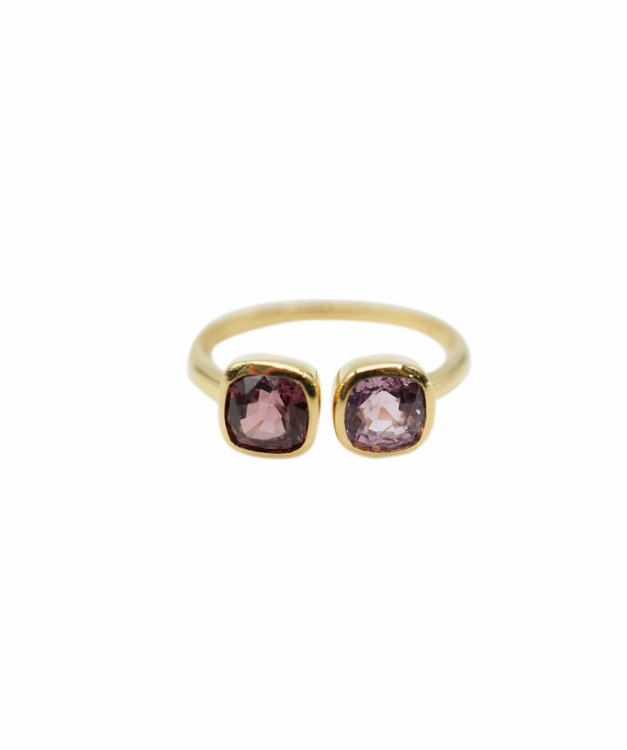 Luxury Promise PURPLE AND LAVENDER SPINEL DUO RING YG - AJC0752