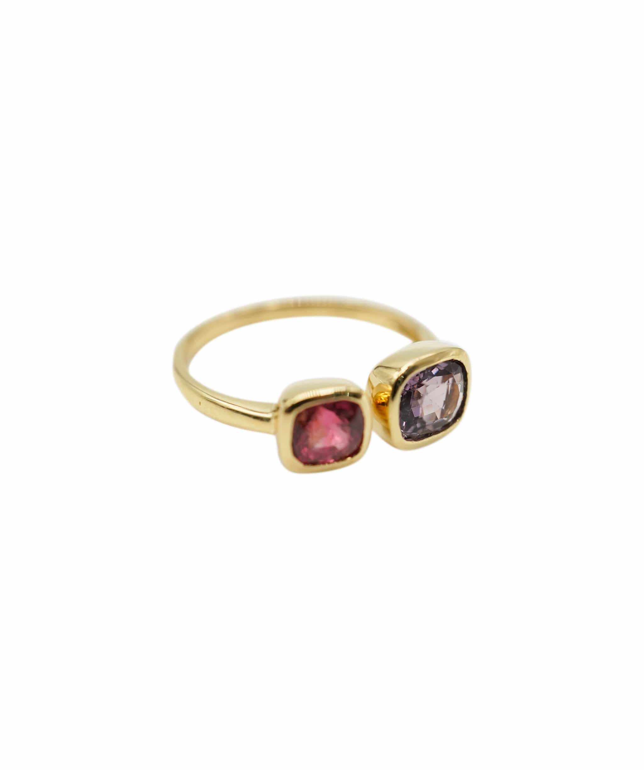 Luxury Promise PURPLE AND PINK SPINEL DUO RING 33624 - AJC0750