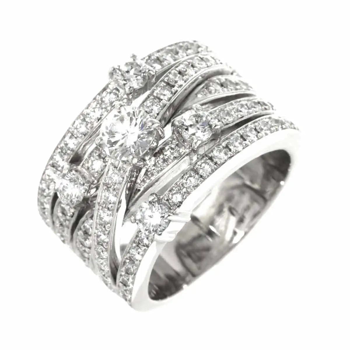 Luxury Promise Ring - Diamond 1.505/0.890ct 18K WG Size6.25-6.5