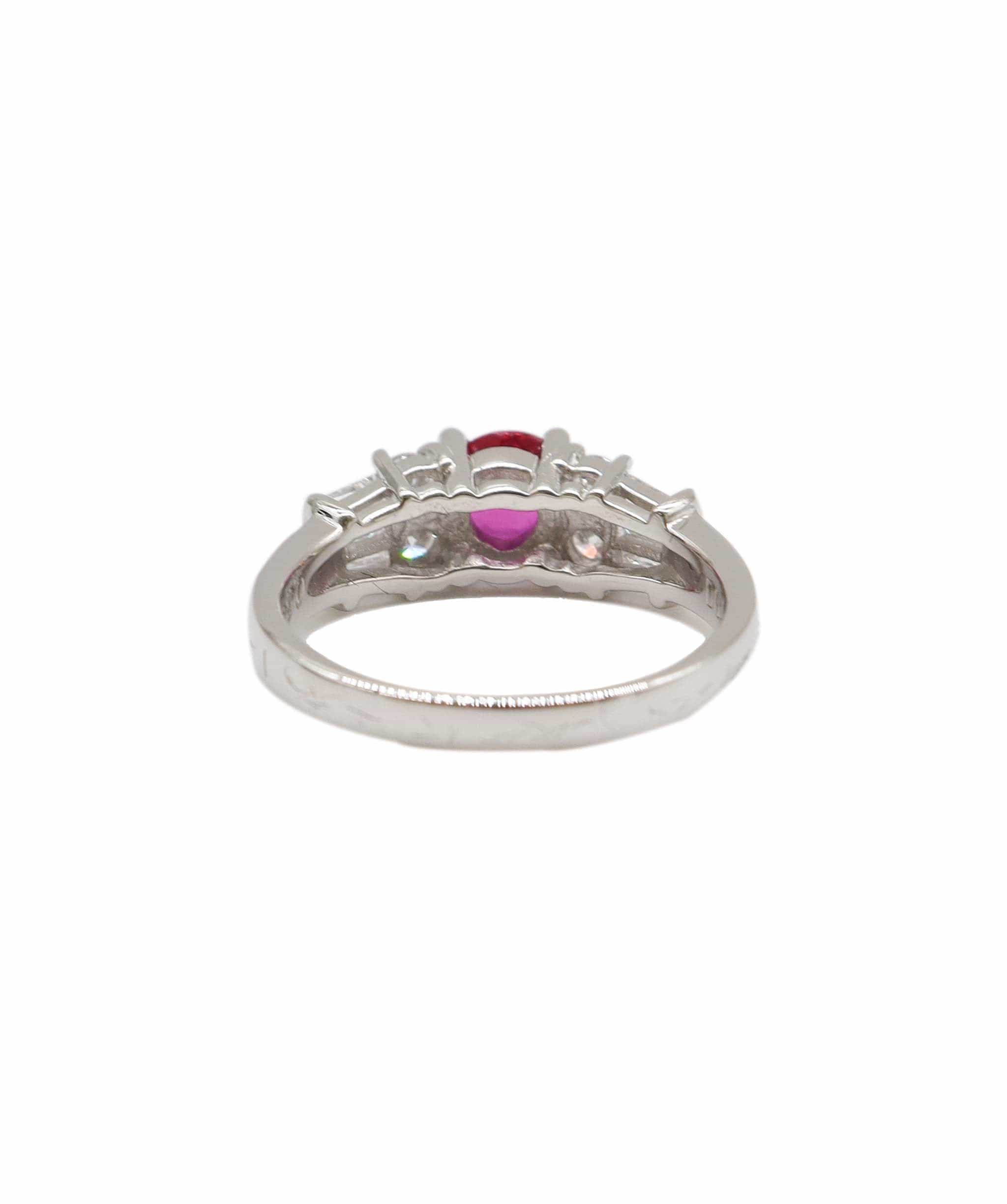 Luxury Promise Ruby 0.53ct Diamond 0.44ct Platinum - DXBS1018