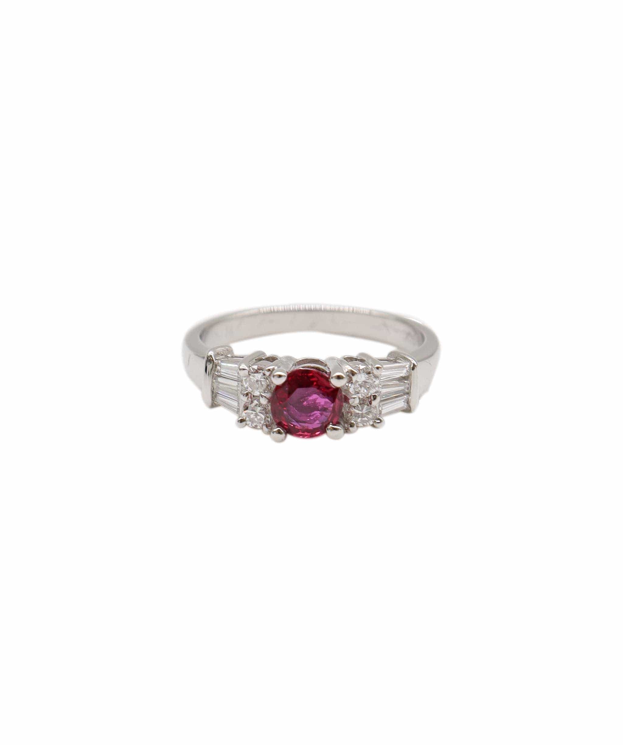 Luxury Promise Ruby 0.53ct Diamond 0.44ct Platinum - DXBS1018