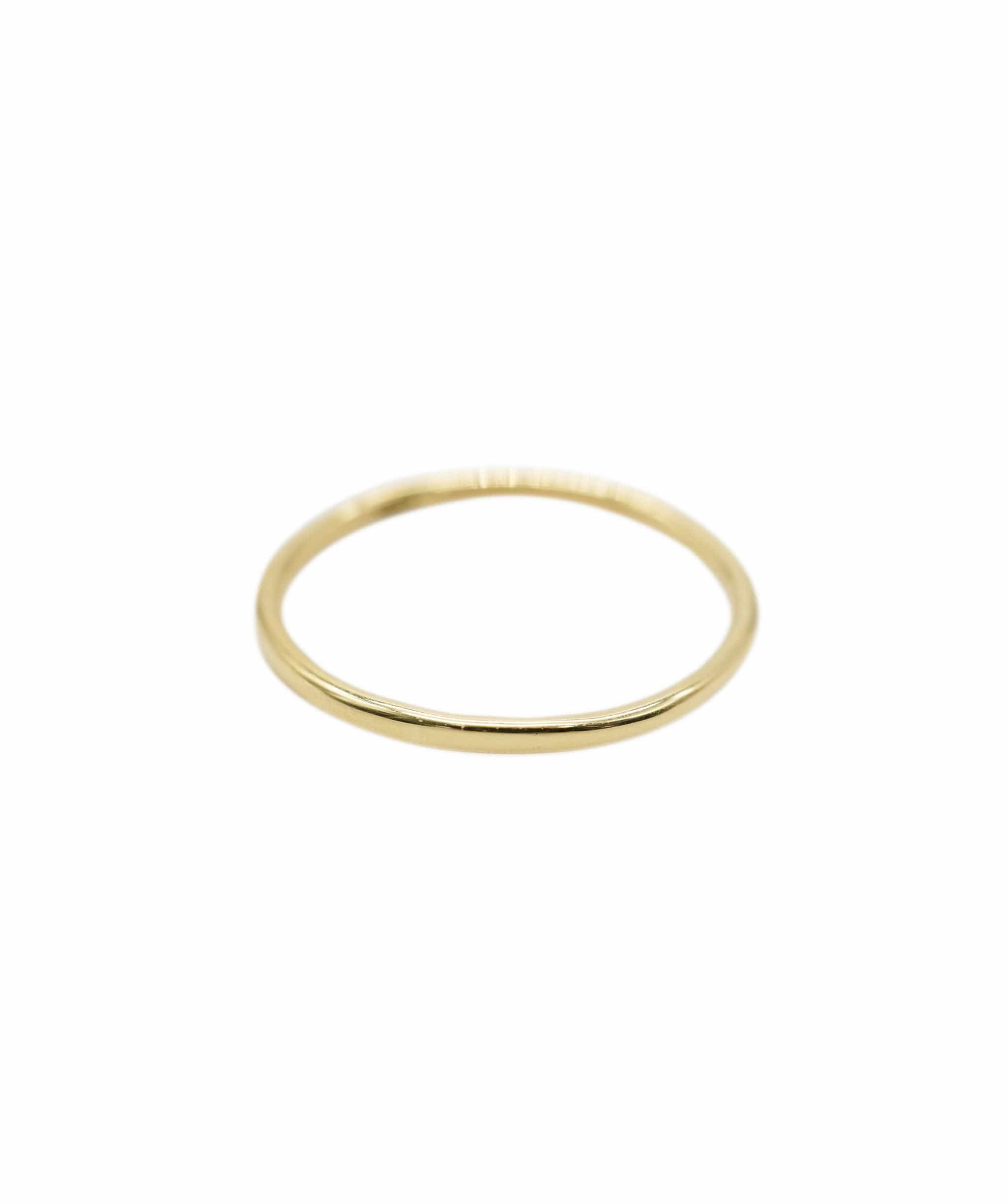 Luxury Promise Stackable Gold Ring 18k Yellow Gold size 50 ASL10148