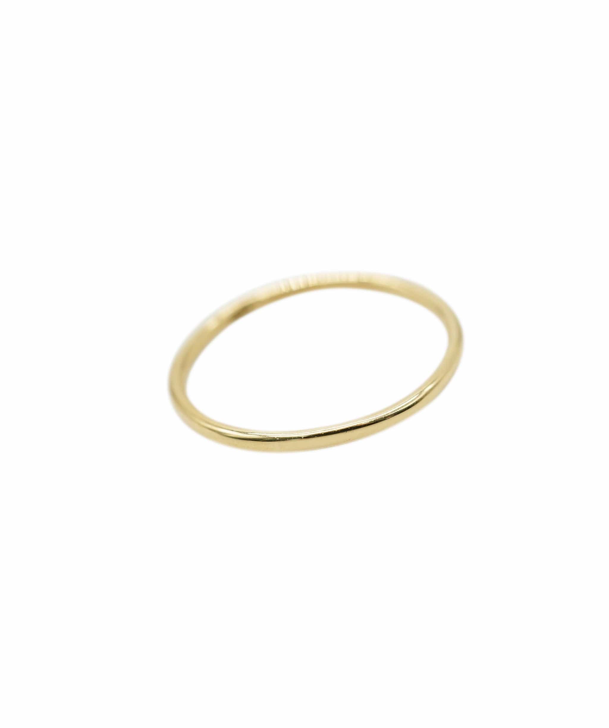 Luxury Promise Stackable Gold Ring 18k Yellow Gold size 61 ASL10151-61