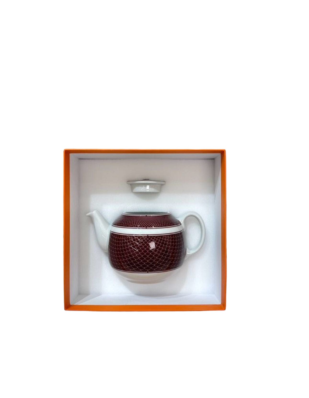 Luxury Promise Hermes H red tea pot