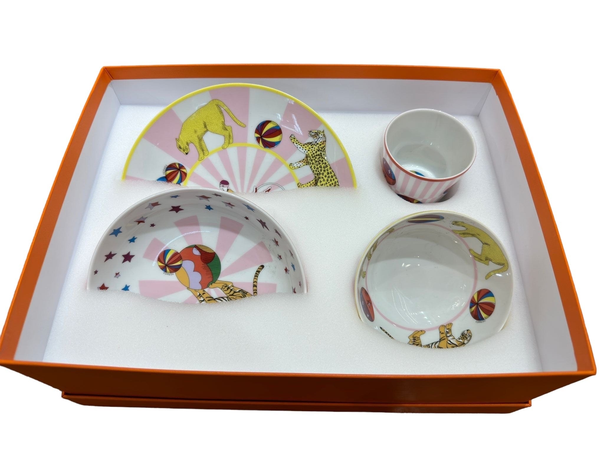 Luxury Promise Hermes kids plate set