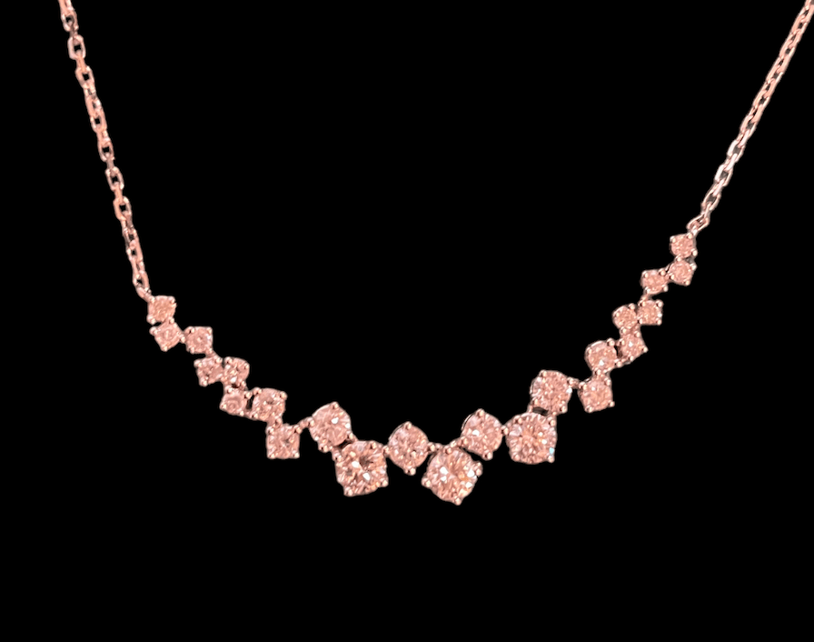 Luxury Promise Natural White Diamond Smile Necklace