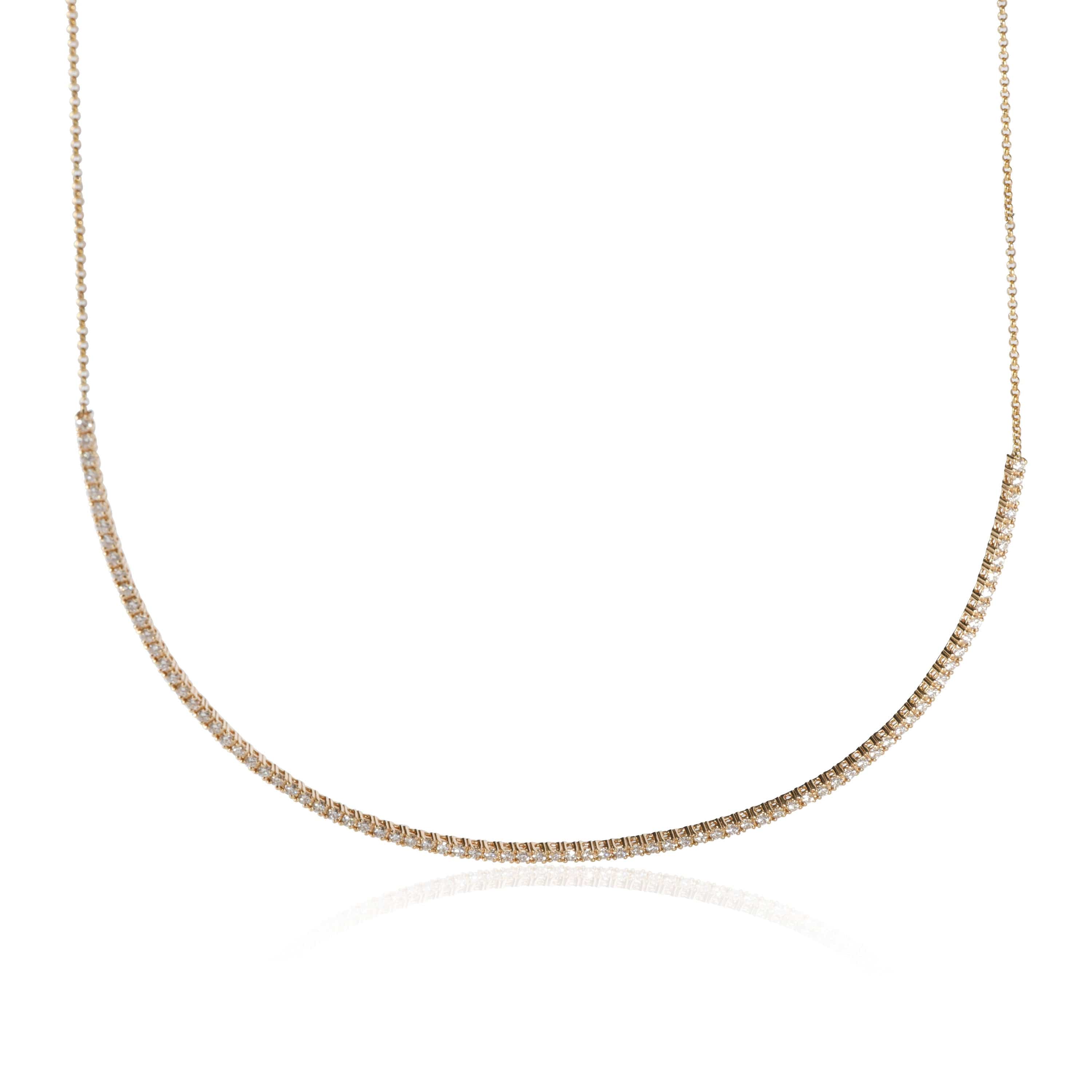 Luxury Promise Diamond Pixie Necklace in 14K Yellow Gold 1.27 ctw