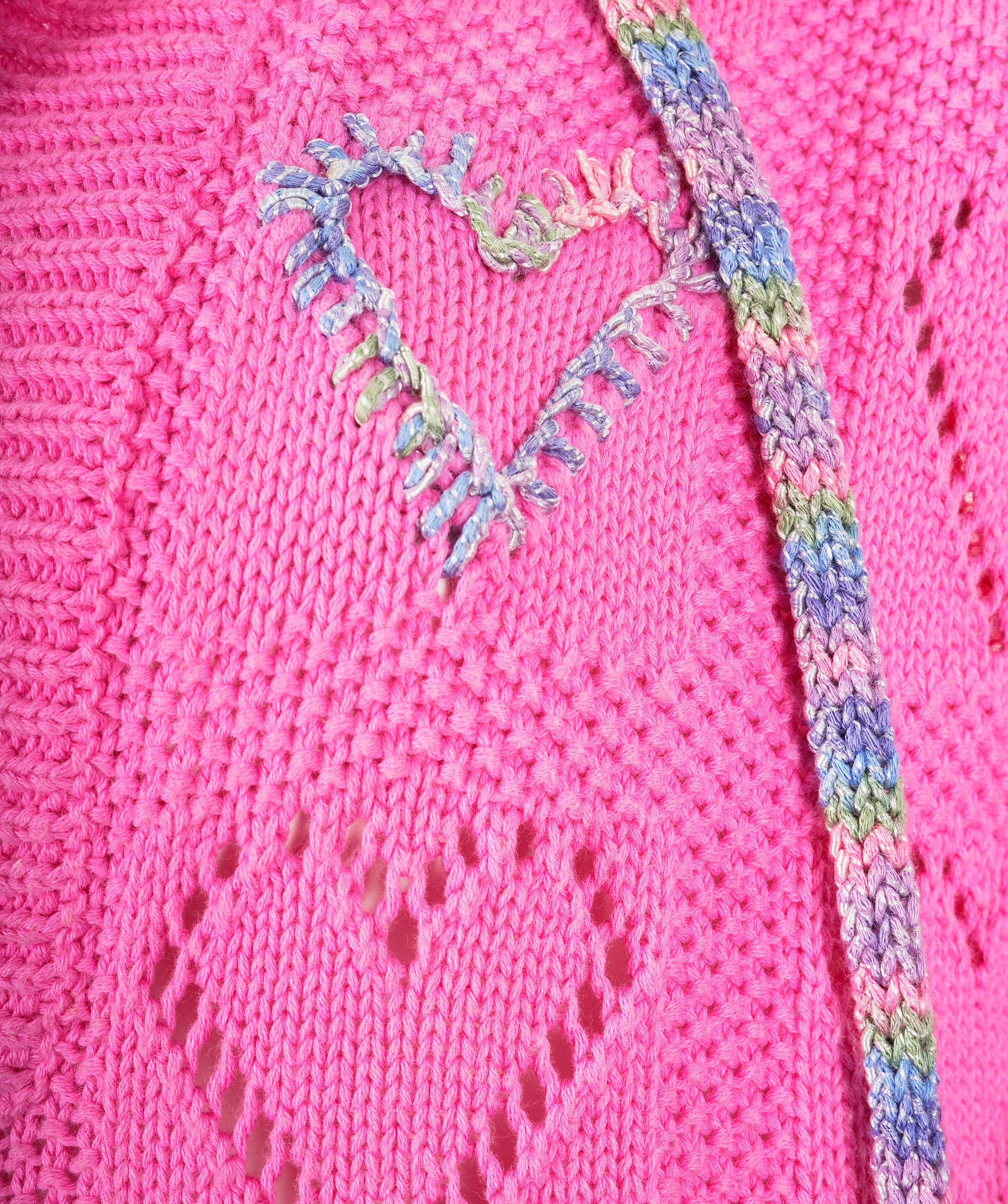 Luxury Promise Pink heart pattern cardigan AVL1092