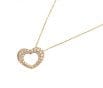 Luxury Promise Ponte Vecchio Diamond 0.45ct Heart Necklace 40cm K18 PG Pink Gold 750 Diamond Necklace Ponte Vecchio 90226449