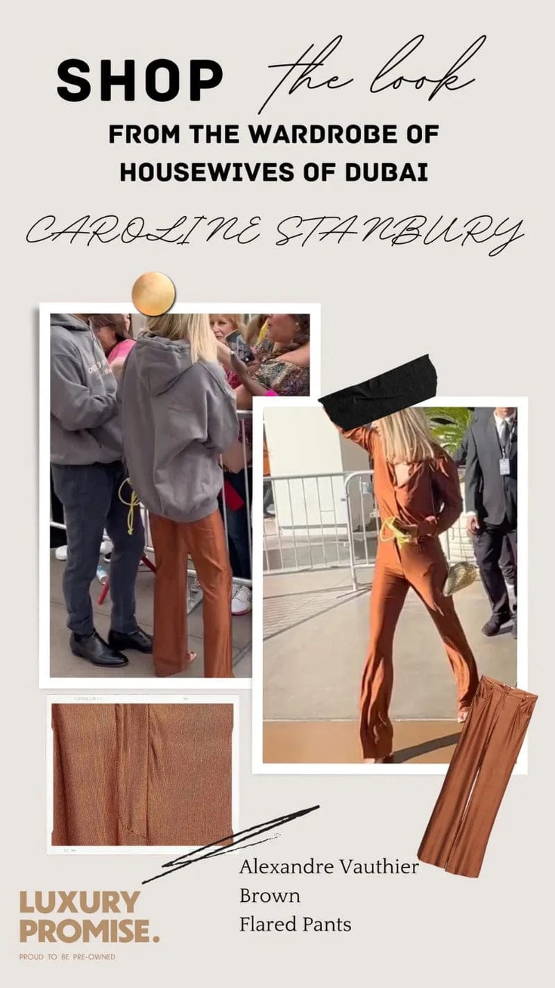 Luxury Promise Alexandre Vauthier Stretch Knit Brown Pants XS RJC4454