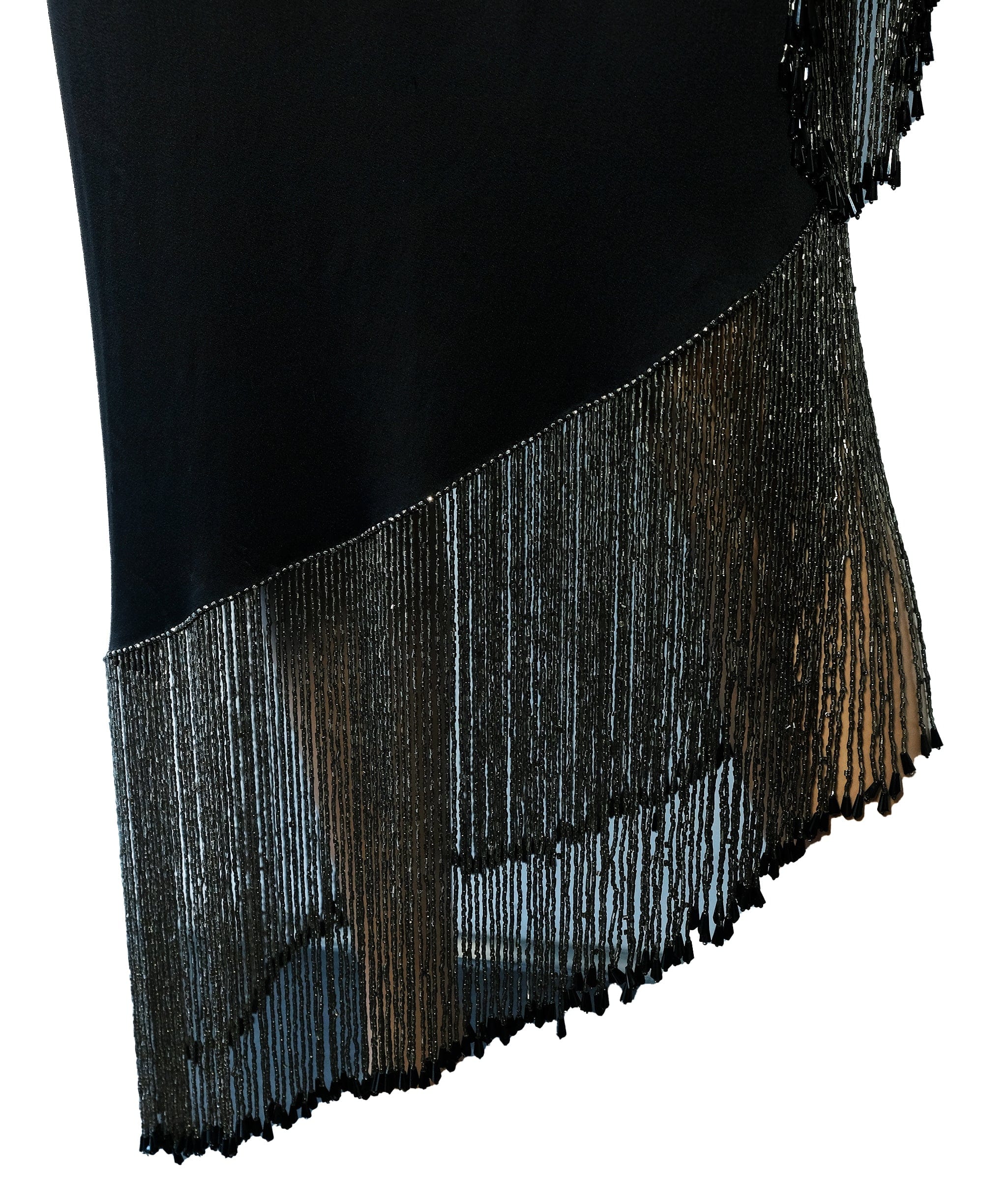 Luxury Promise Ashaalia Beaded Fringe Dress Black RJC3438