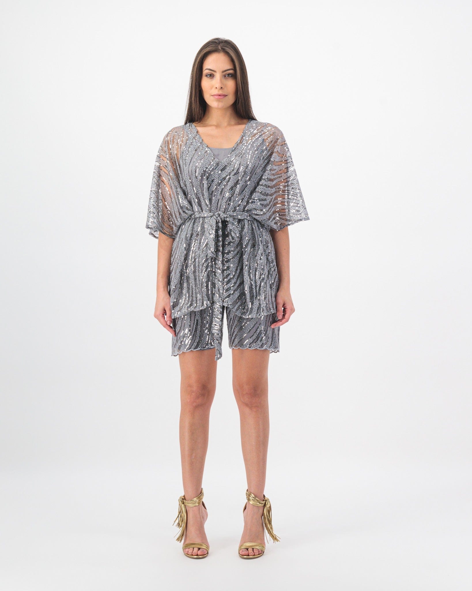 Luxury Promise GREY Top & shorts RJC3670