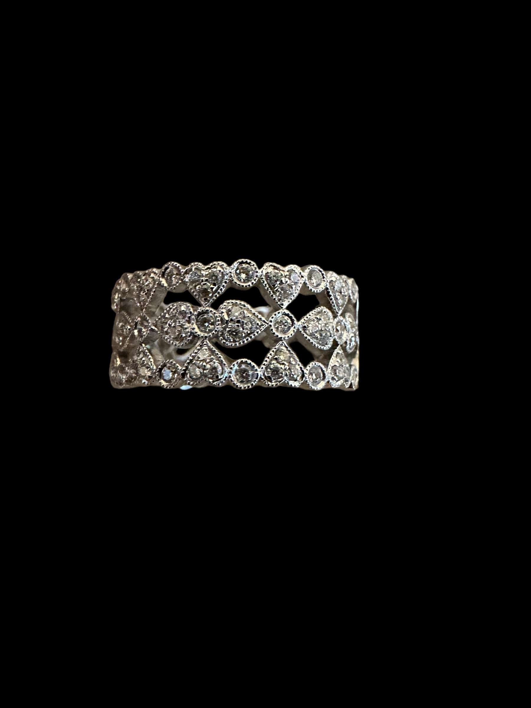 Luxury Promise Diamond Intertwine Decorative Ring