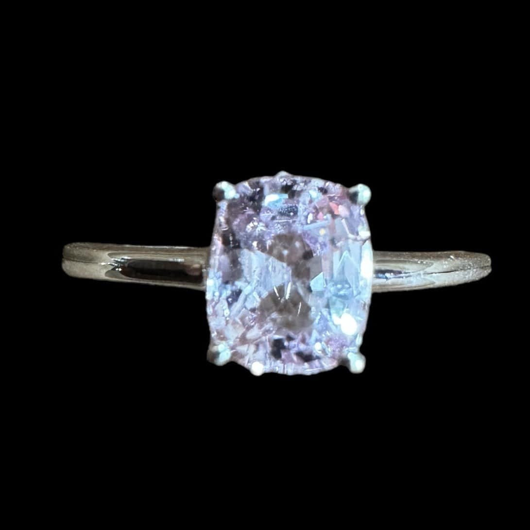 Luxury Promise Natural Pink Spinel Ring set in 18K White Gold