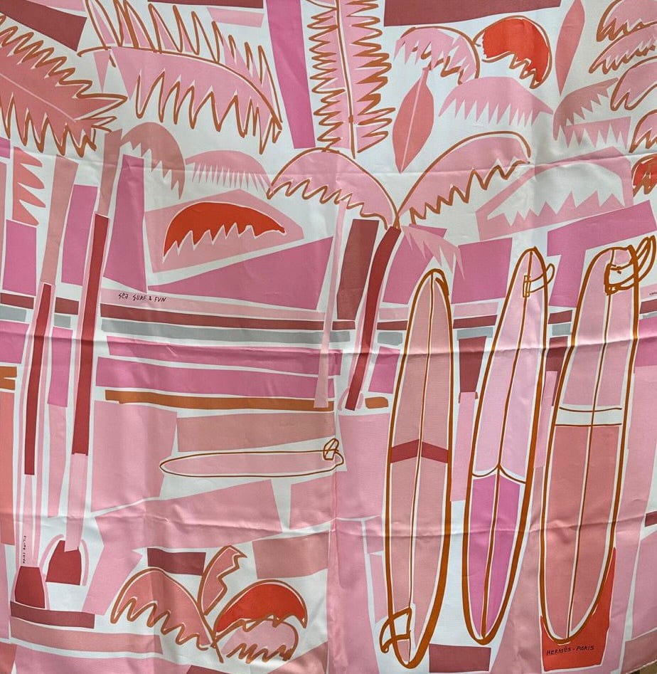 Luxury Promise Hermes Scarf - Pink Surf