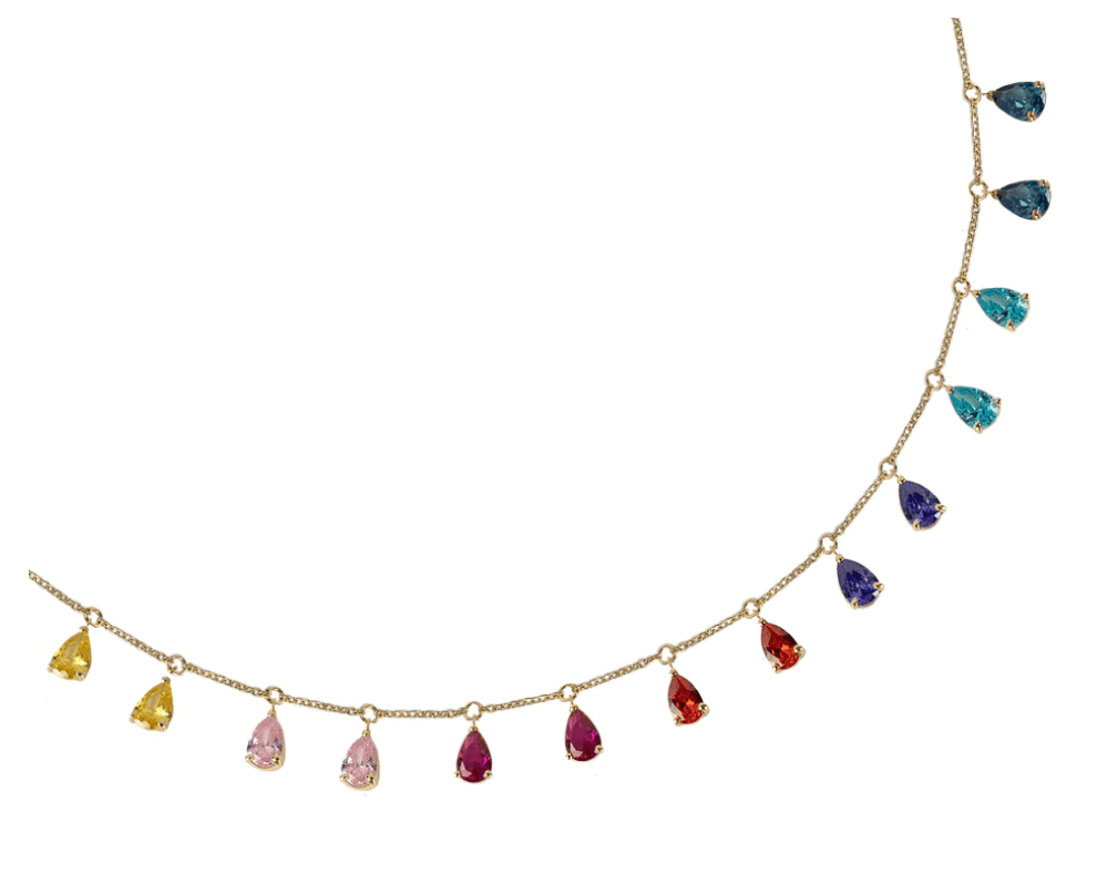 ARKAY RAINBOW ROCK NECKLACE (PEAR)