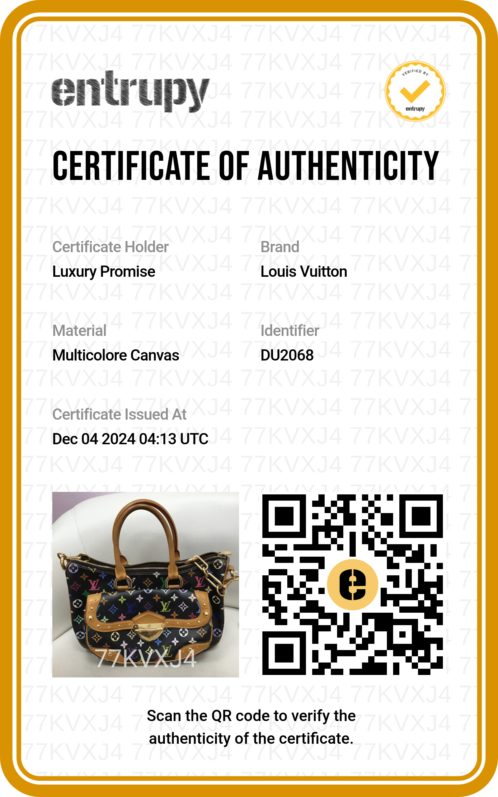 LuxuryPromise B1027MBSGT LOUIS VUITTON  Multicolor Rita Black M40126