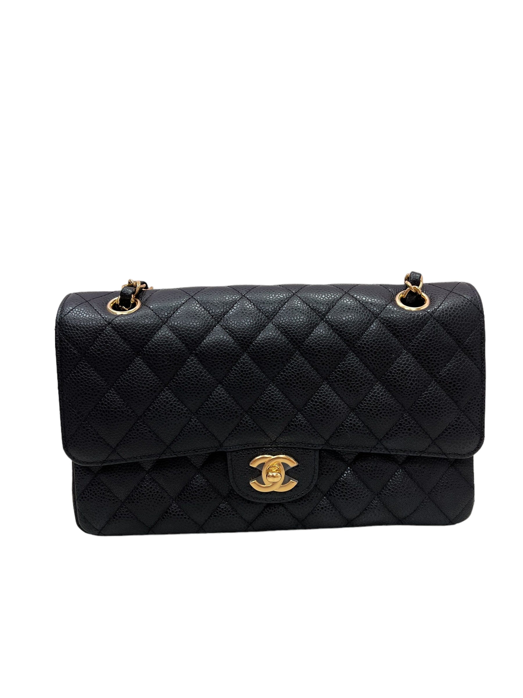 LuxuryPromise Chanel Classic Flap Medium Black Caviar GHW #27 SKC1583