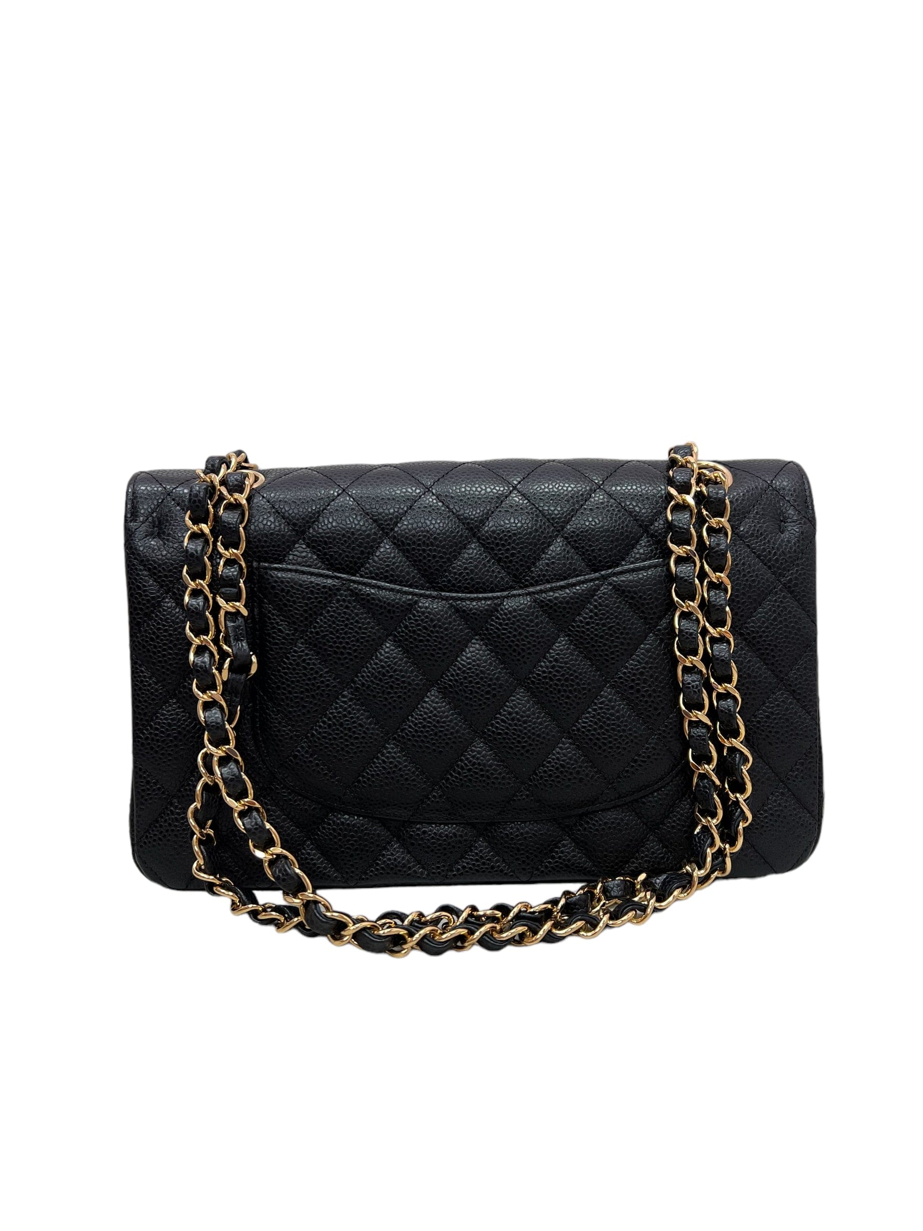 LuxuryPromise Chanel Classic Flap Medium Black Caviar GHW #27 SKC1583