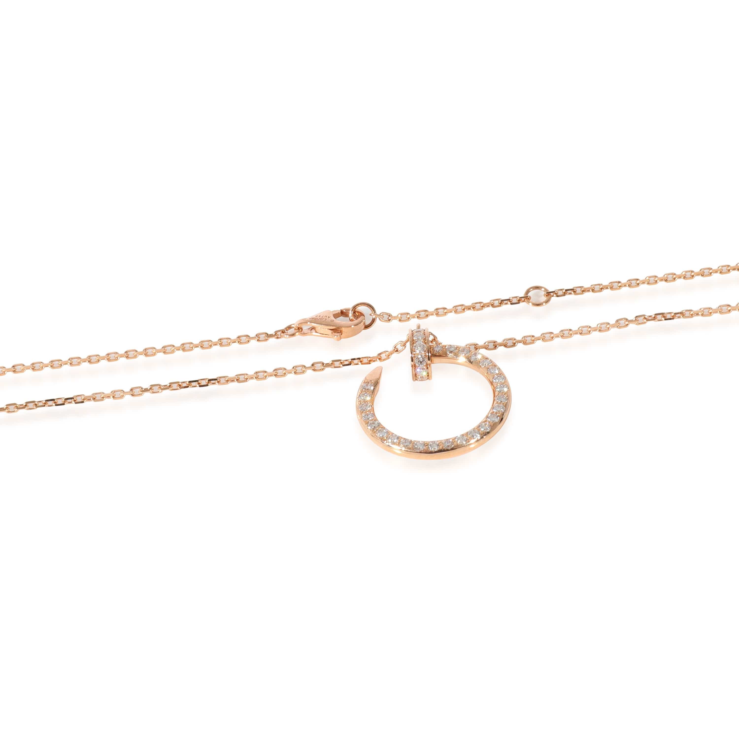 LuxuryPromise Cartier Rose Gold Diamond Juste un Clou Necklace - KRC21732-FD