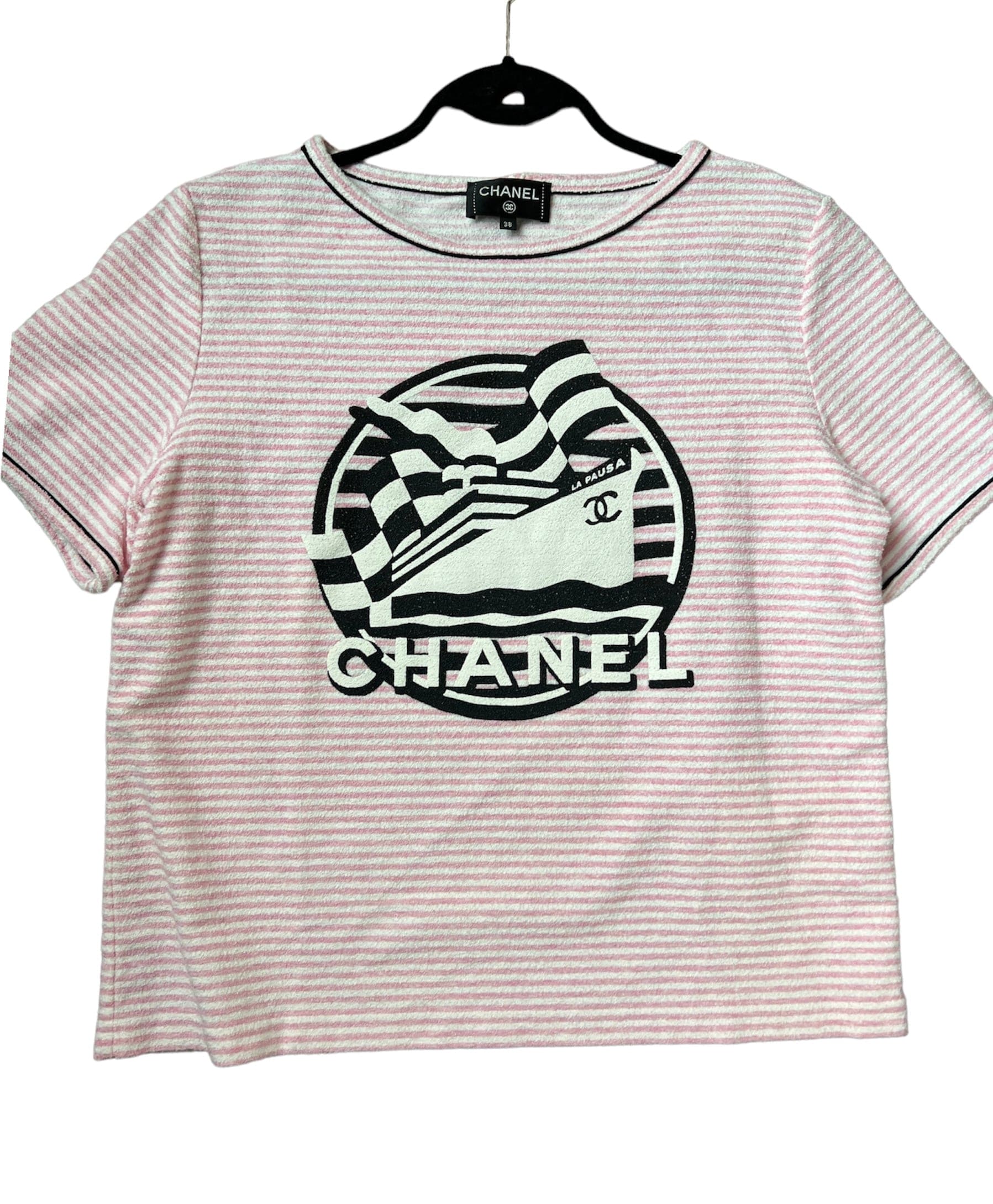 LuxuryPromise Chanel La Pausa Cruise Collection Striped T-Shirt