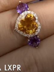 LuxuryPromise CITRINE/ AMETHYST RING AVCRG14