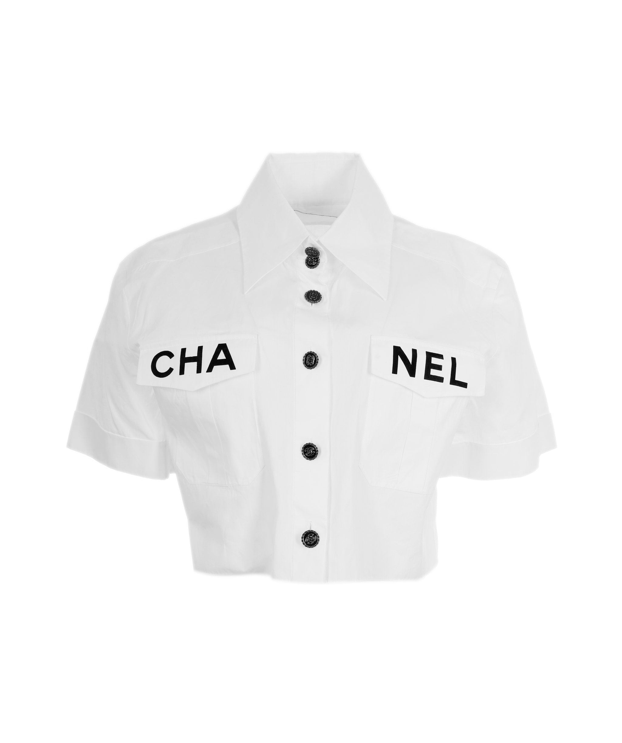 LuxuryPromise chanel cropped shirt 2019 CHA NEL ASL8440