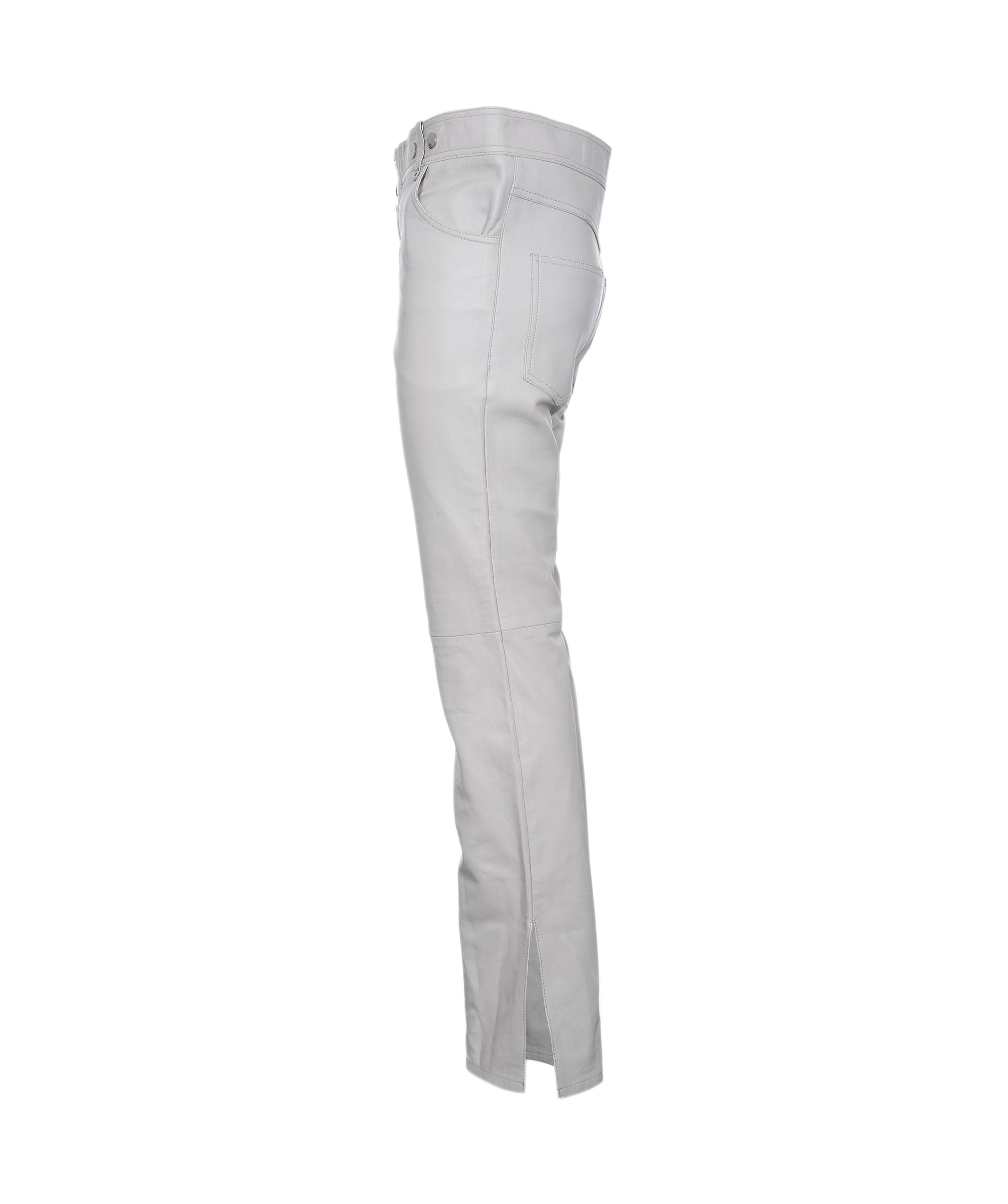 LuxuryPromise cream leather trousers AVC1061