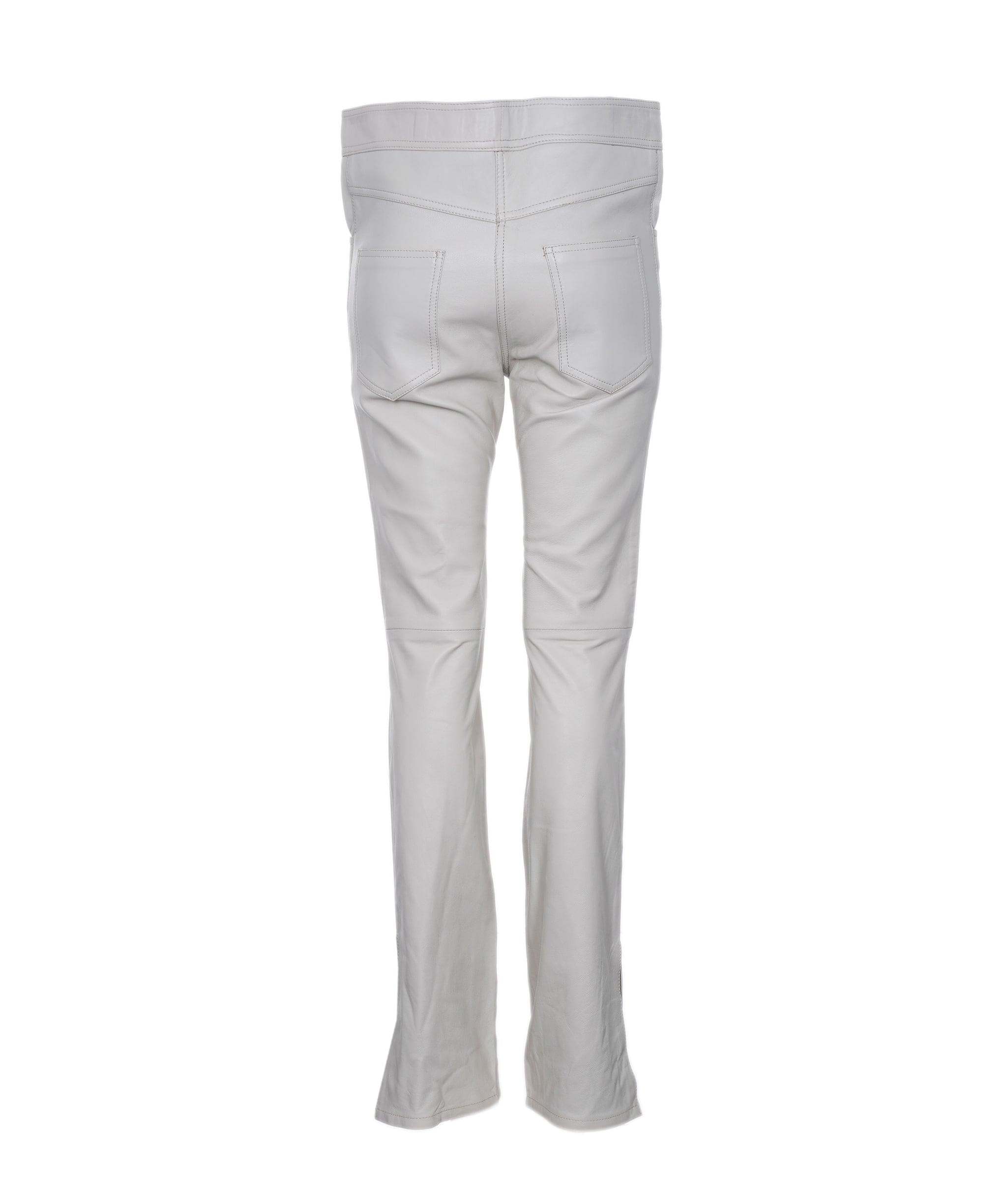 LuxuryPromise cream leather trousers AVC1061