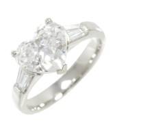 LuxuryPromise Diamond 2.006ct E/SI1 0.584ct Ring Pt Platinum size6(US) 90206360