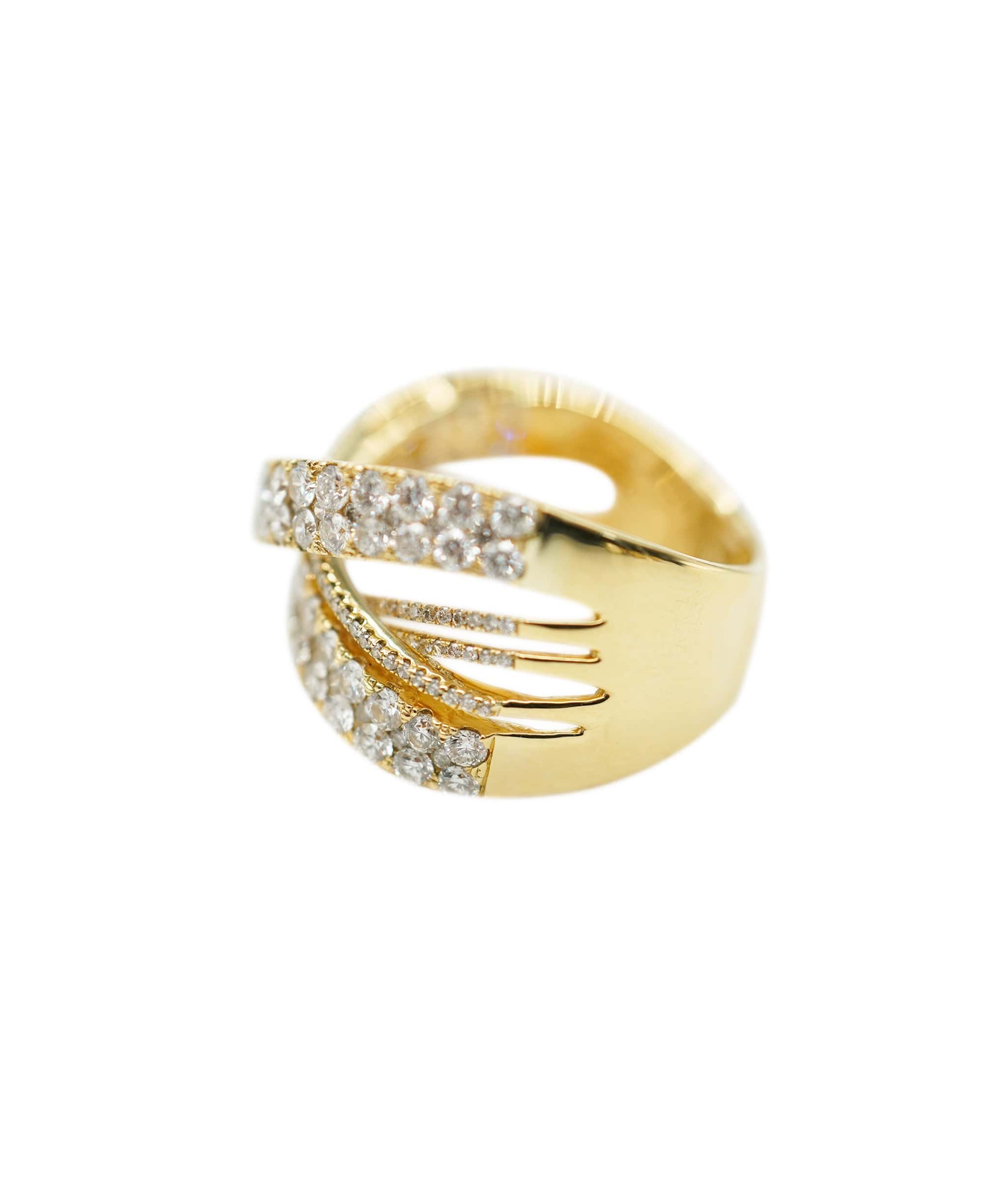 LuxuryPromise Diamond 2.60ct Ring 18K YG Yellow Gold 750 6.25-6.5(US) 90219565